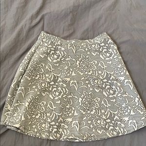 Gray floral skirt!!!